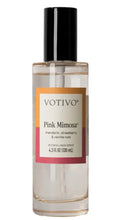 Load image into Gallery viewer, Votivo Pink Mimosa room and linen spray bottle on a white background