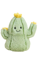 Load image into Gallery viewer, Plush cactus toy with a smiling face on a white background