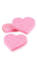 Load image into Gallery viewer, Heart Shaped Facial Sponge - 3 pack