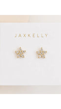 Load image into Gallery viewer, Gold Pave Flower Stud