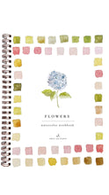 Load image into Gallery viewer, Watercolor workbook with floral design on a white background