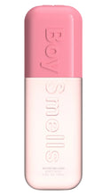 Load image into Gallery viewer, Pink bottle with 'Boy Smells' branding on a white background