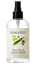 Load image into Gallery viewer, Koala Eco pillow and linen spray bottle on a white background