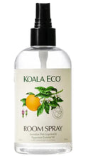 Load image into Gallery viewer, Koala Eco room spray bottle with a label featuring an orange and leaves on a white background