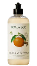 Load image into Gallery viewer, Bottle of Koala Eco Fruit & Vege Wash with a label featuring an orange and leaves on a white background.