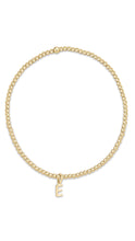 Load image into Gallery viewer, Gold 2mm Letter Charm Bracelet