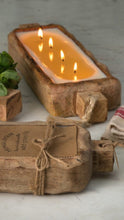 Load image into Gallery viewer, Large Driftwood Grapefruit Pine Candle Tray
