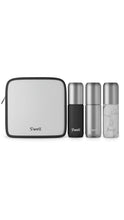 Load image into Gallery viewer, Swell travel containers in black, silver, and marbeled white