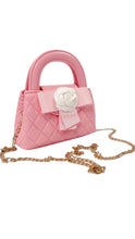 Load image into Gallery viewer, Floral Quilted Pink Purse