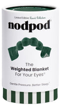 Load image into Gallery viewer, Nodpod weighted blanket for eyes packaging with green and white design