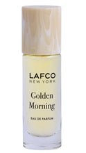 Load image into Gallery viewer, Lafco New York Golden Morning Eau de Parfum in a clear glass bottle with a marbled beige cap, on a white background.