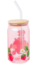 Load image into Gallery viewer, Strawberry Shortcake Sitting Strawberry 16oz Glass Tumbler