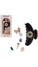 Load image into Gallery viewer, Collection of decorative hair clips and charms with 'kit-sch' packaging on a white background
