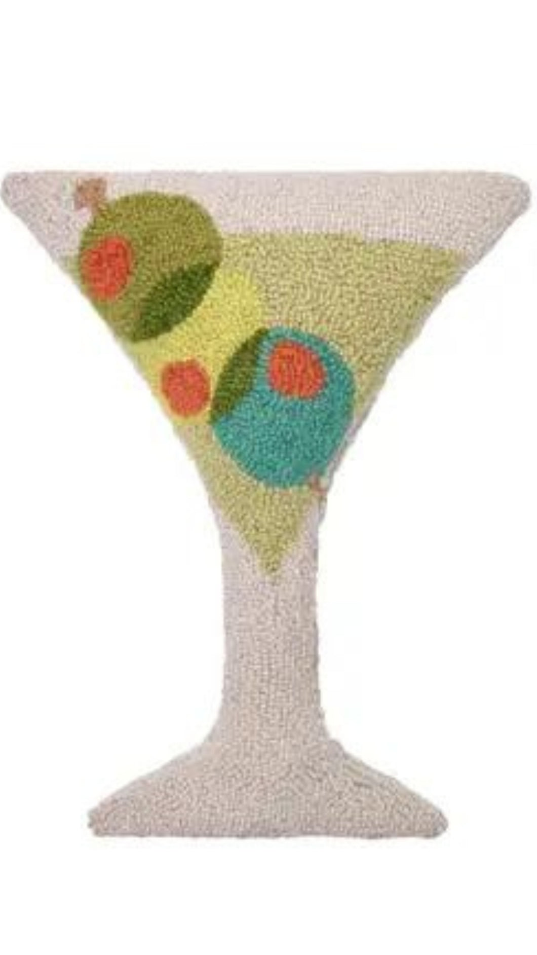 Martini Glass Hook Pillow