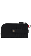 Load image into Gallery viewer, Black leather wallet  on a white background
