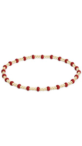 Gold Hope Sincerity Crimson Bracelet