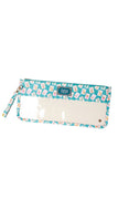 Wristlet with colorful pattern on a white background