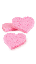 Load image into Gallery viewer, Heart Shaped Facial Sponge - 3 pack
