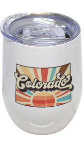 Retro Colorado Wine Tumbler