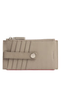 Load image into Gallery viewer, Beige wallet with a strap on a white background
