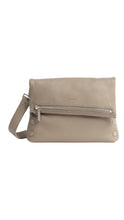 Load image into Gallery viewer, Beige crossbody bag on a white background
