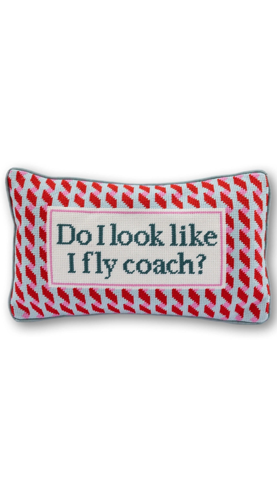 Needlepoint Pillow- Fly Economy