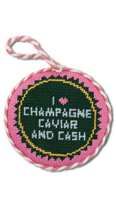 Caviar Cash Needlepoint Ornament