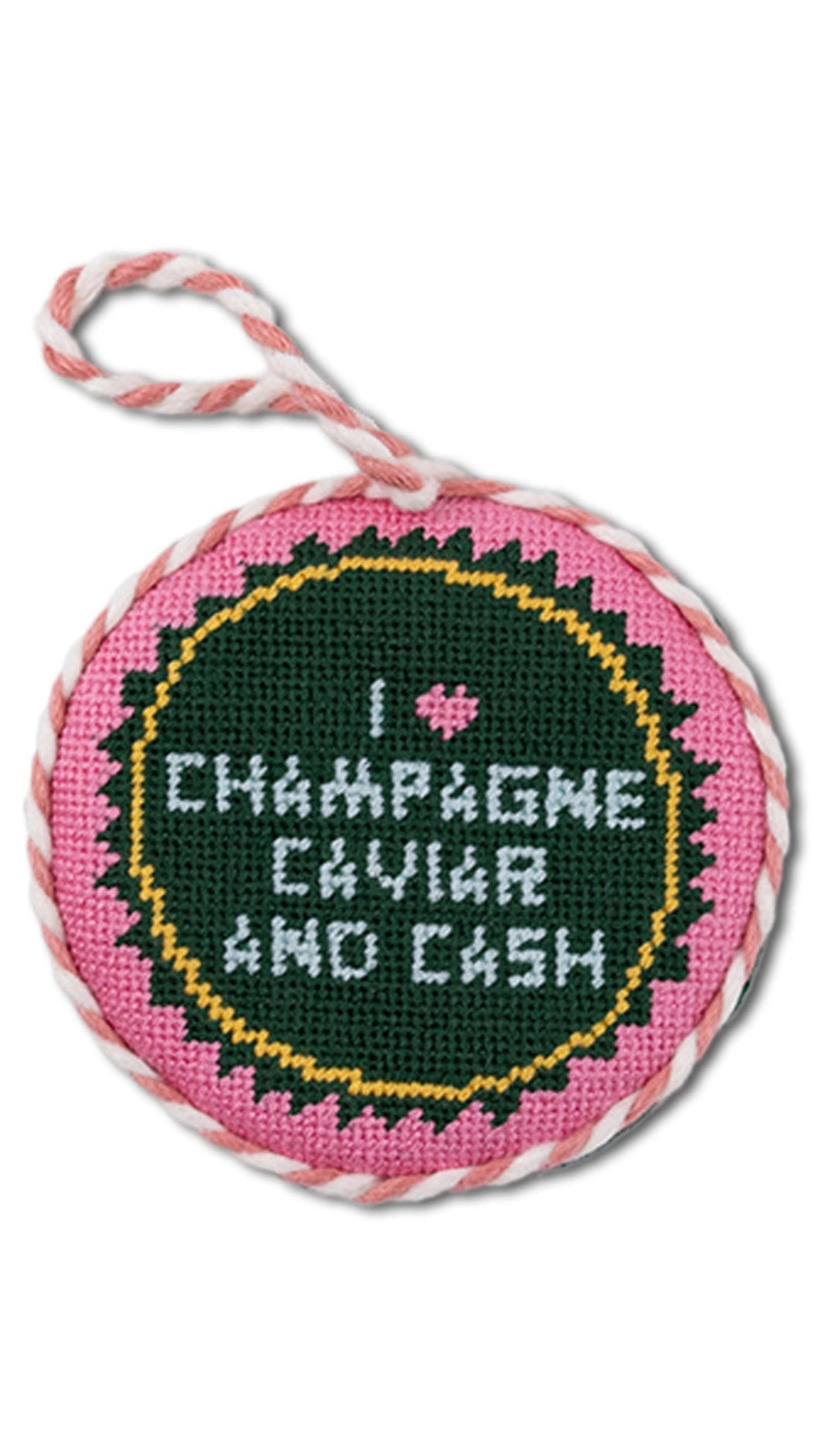 Caviar Cash Needlepoint Ornament