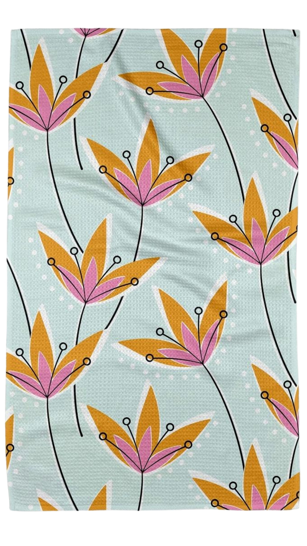 Retro Floral Tea Towel