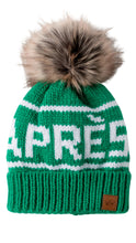 Load image into Gallery viewer, Green Apres Pom Beanie
