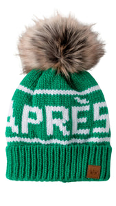 Green Apres Pom Beanie