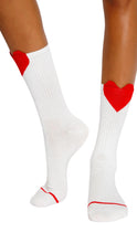 Load image into Gallery viewer, Heart Ivory Socks
