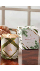 Frasier Fir Frosted Plaid Votive