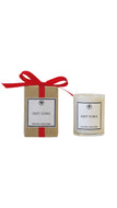 A jar candle and its kraft paper gift box with a red ribbon, both labeled 'DIET COKE' on a plain white background.
