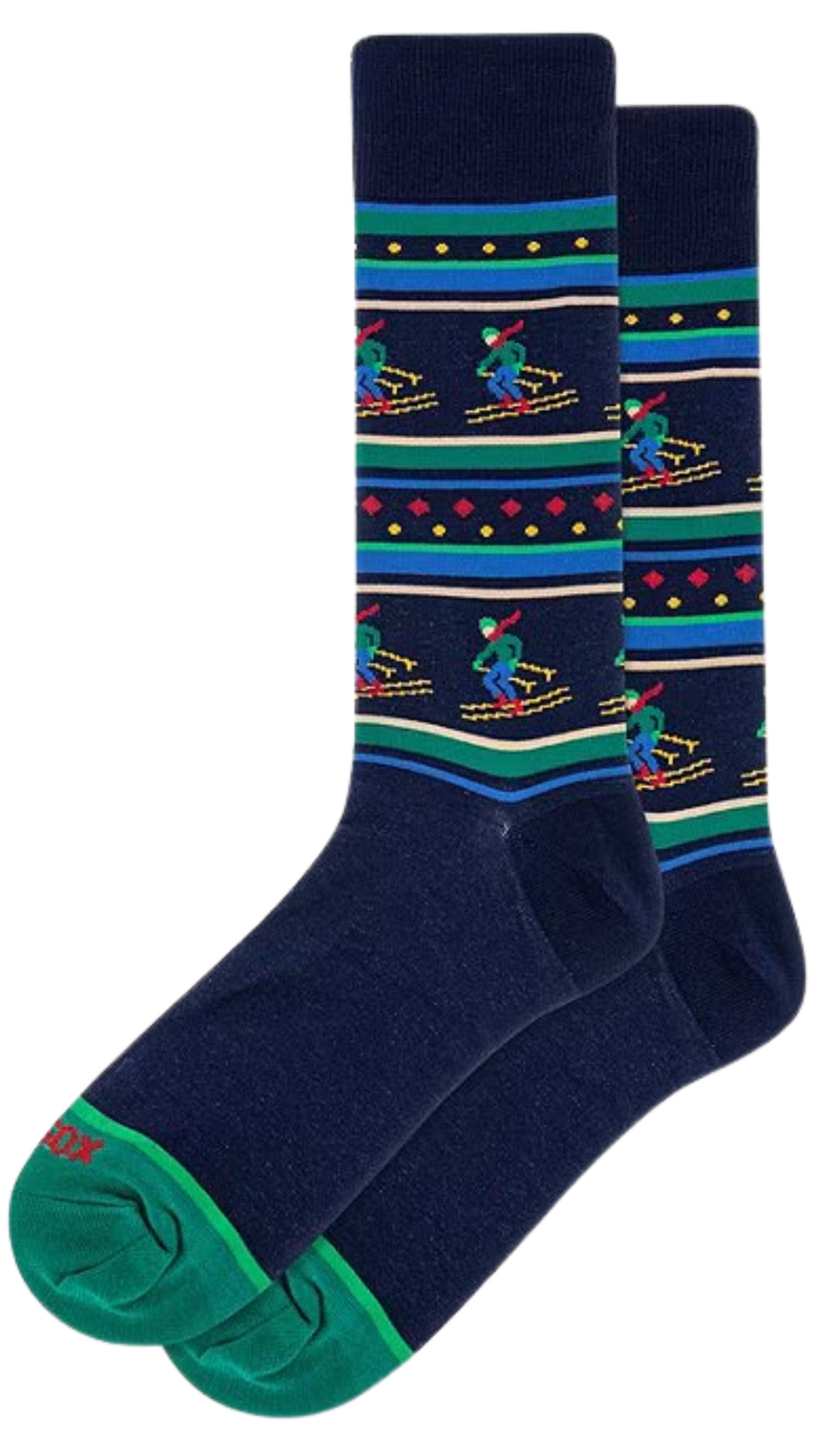 Ski Fairisle Socks-Navy