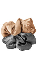 Load image into Gallery viewer, Pillow Case Scrunchie Set Charcoal/Gold
