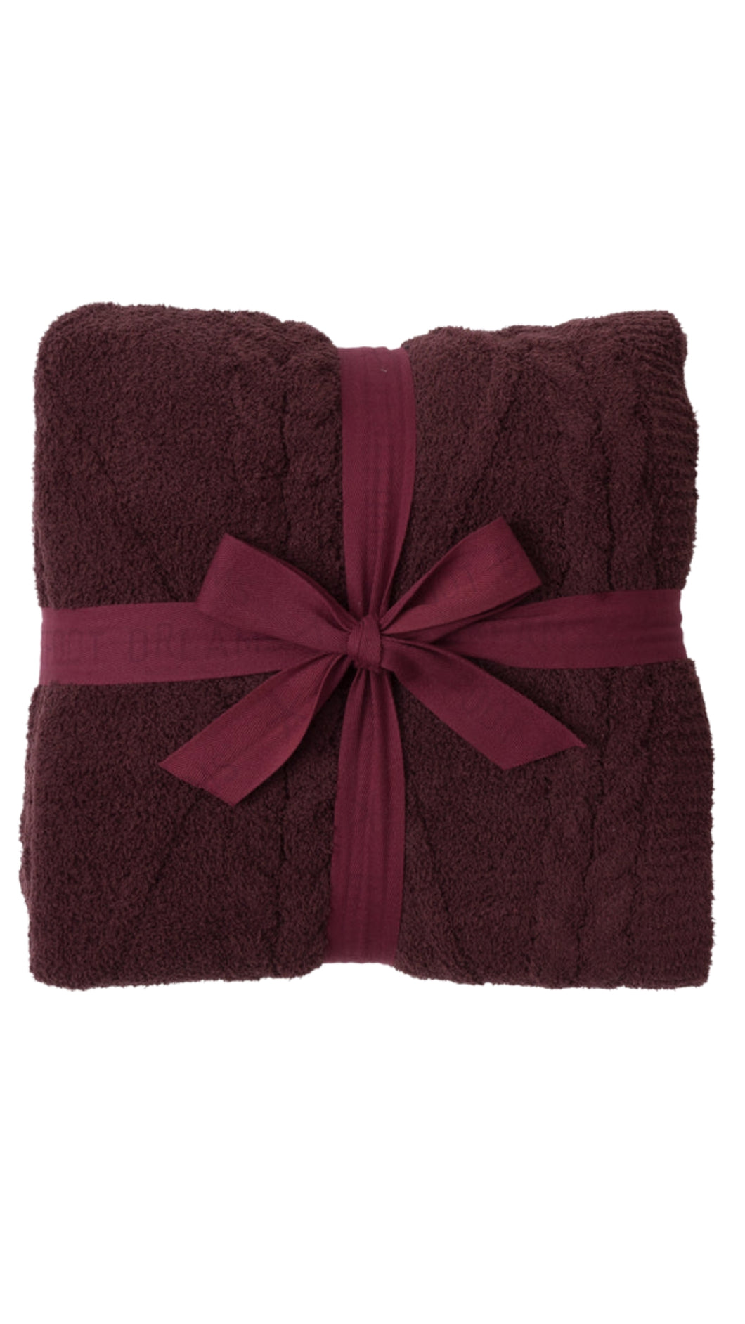 Aubergine  Fisherman Cable Throw