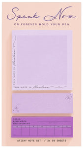 Speak Now Sticky Note Set