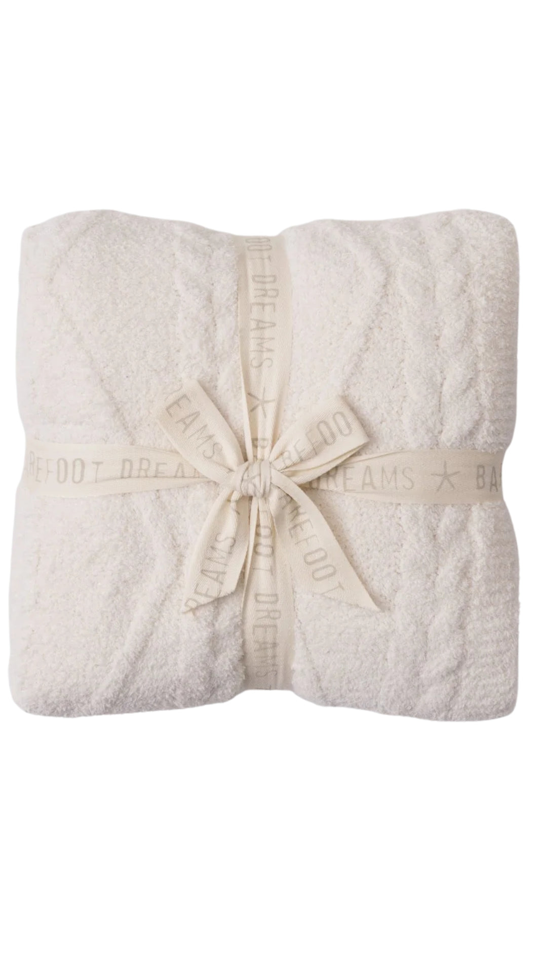 Cream Fisherman Cable Throw