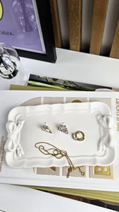 Rect. Bow Lace Trinket Tray