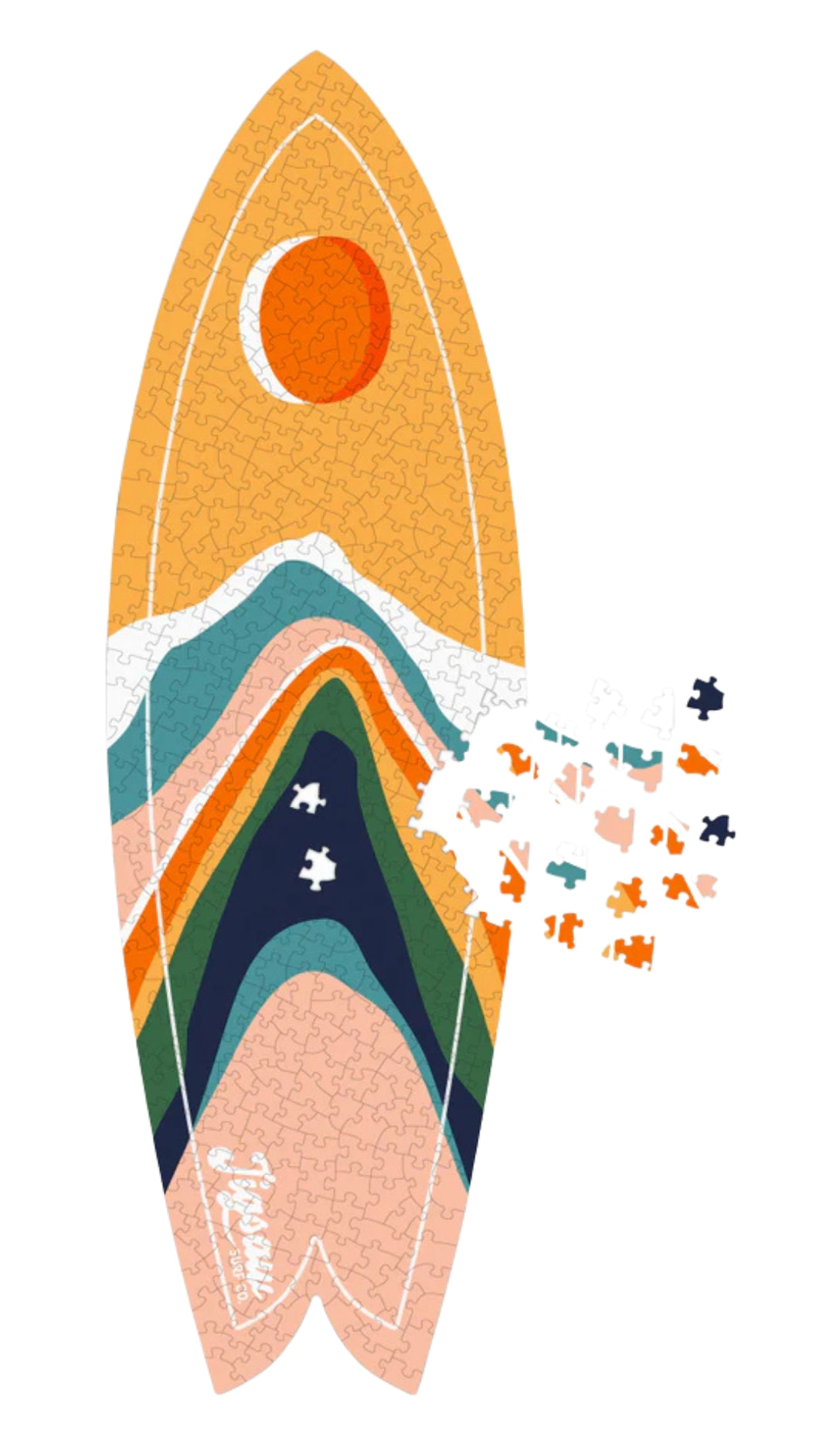 Moonrise Mountains Surfboard Puzzle