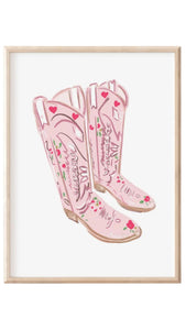 8"x10" Pink Boots Art Print