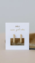 Load image into Gallery viewer, Gold Pave Hoop
