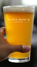 Load image into Gallery viewer, CO Coordinates Pint Glass

