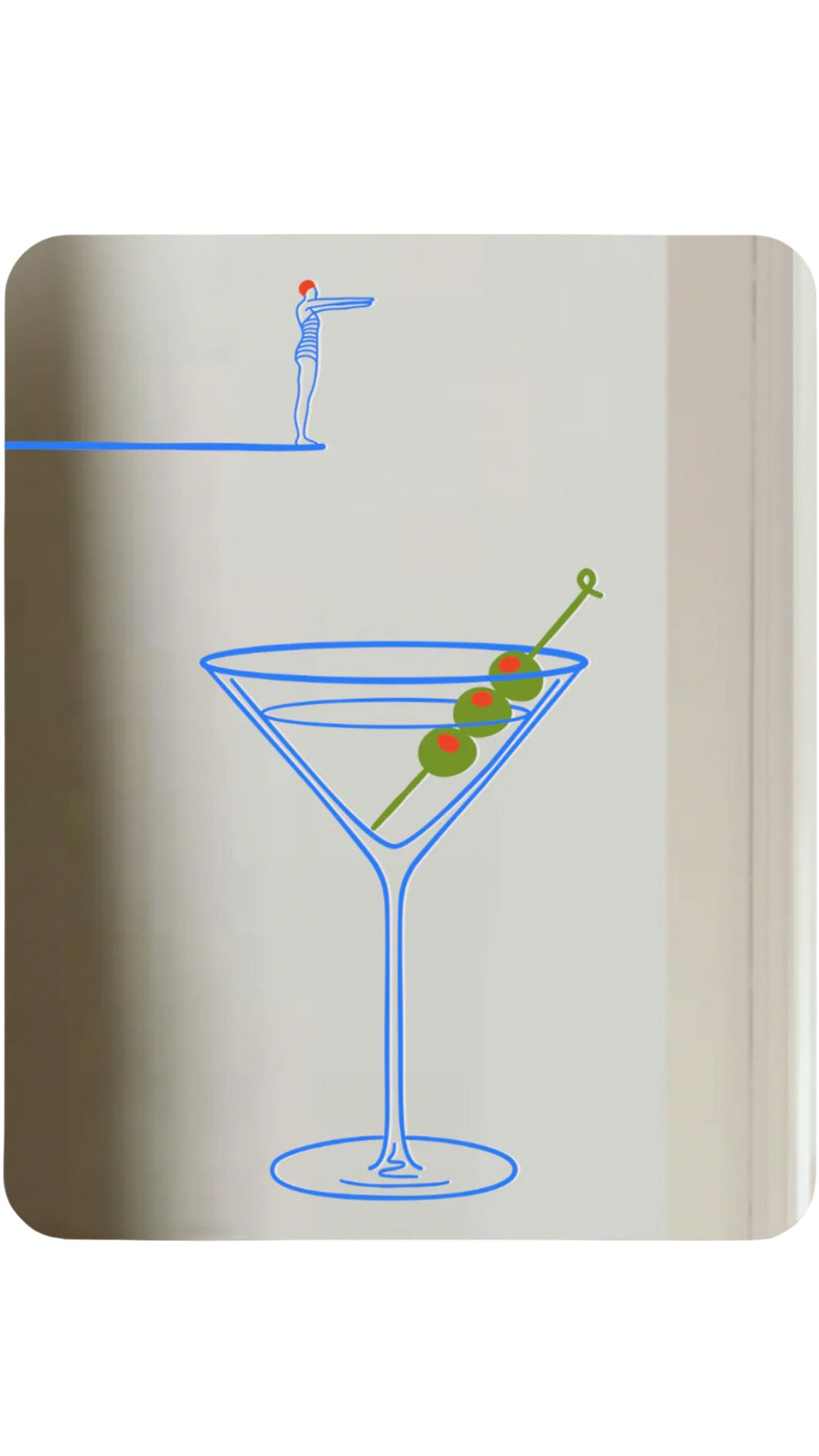 Blue Martini Mirror