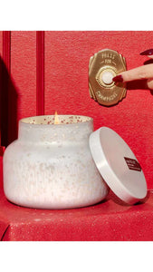 Tinsel & Spice White Etched Candle