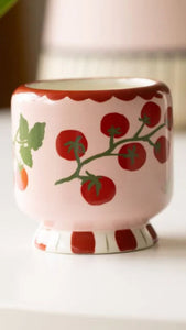 Hand Painted Tomato Vine Candle