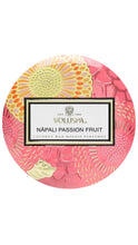 Load image into Gallery viewer, Votive candle with floral design and Voluspa branding on a white background
