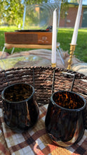 Load image into Gallery viewer, Leopard Amber Stemless Set of Two
