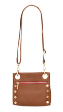 Load image into Gallery viewer, Tony Small Mahogany Pebble Brushed Gold Red Zip
